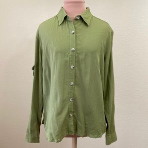 Columbia 100% Cotton Button Front Shirt